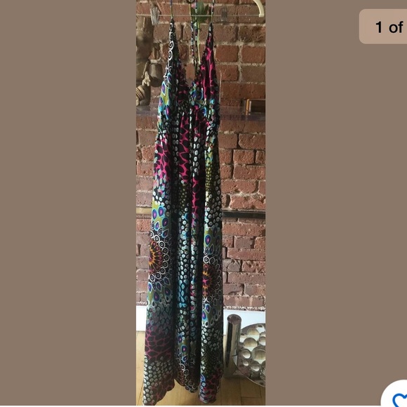Contro Corrente Printed Halter Maxi Dress OS - Picture 1 of 8